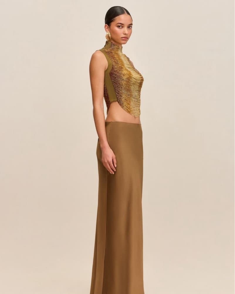 Cult Gaia Taraji Top & Skirt Set Bronze - Image 2