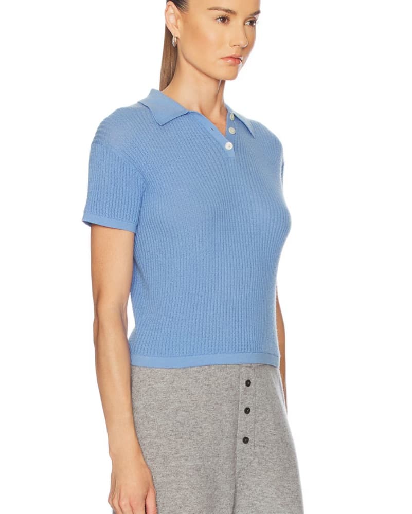 Guest In Residence Shrunken Blue Polo - Image 2