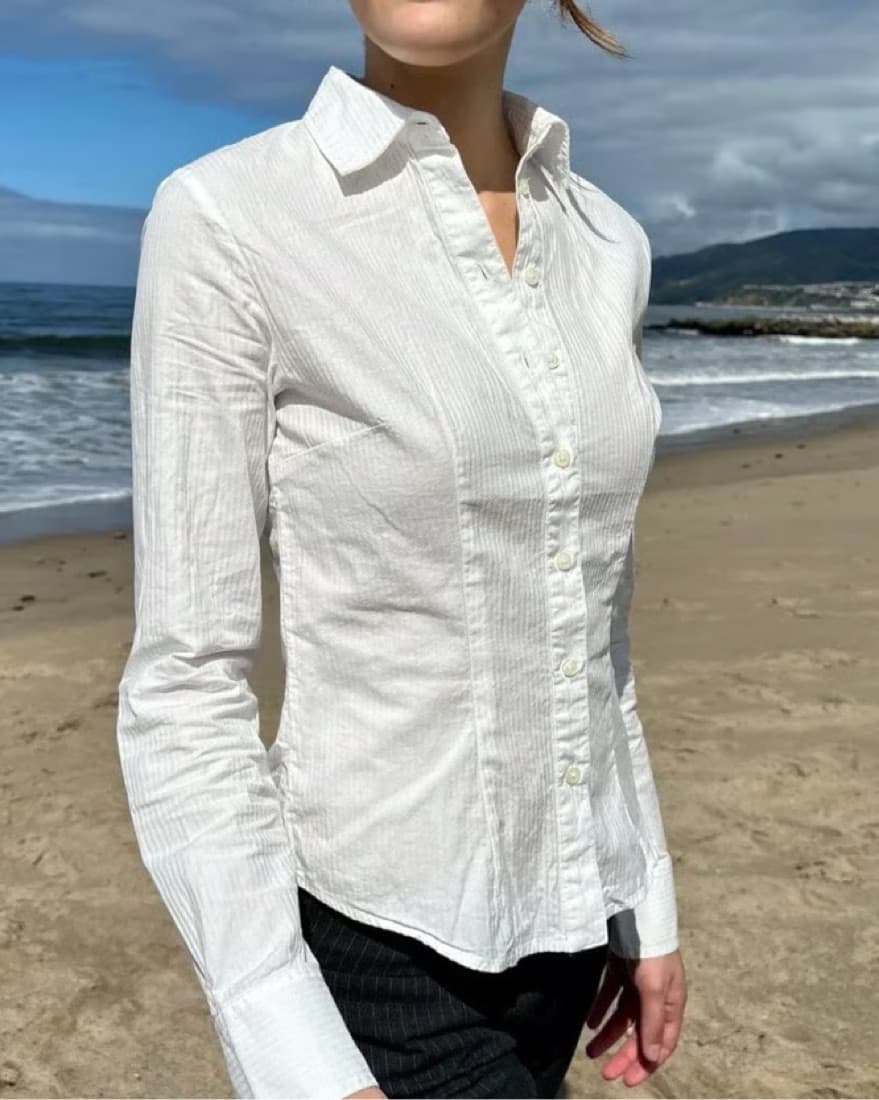 Brandy melville Millie White Button Up  - Image 4