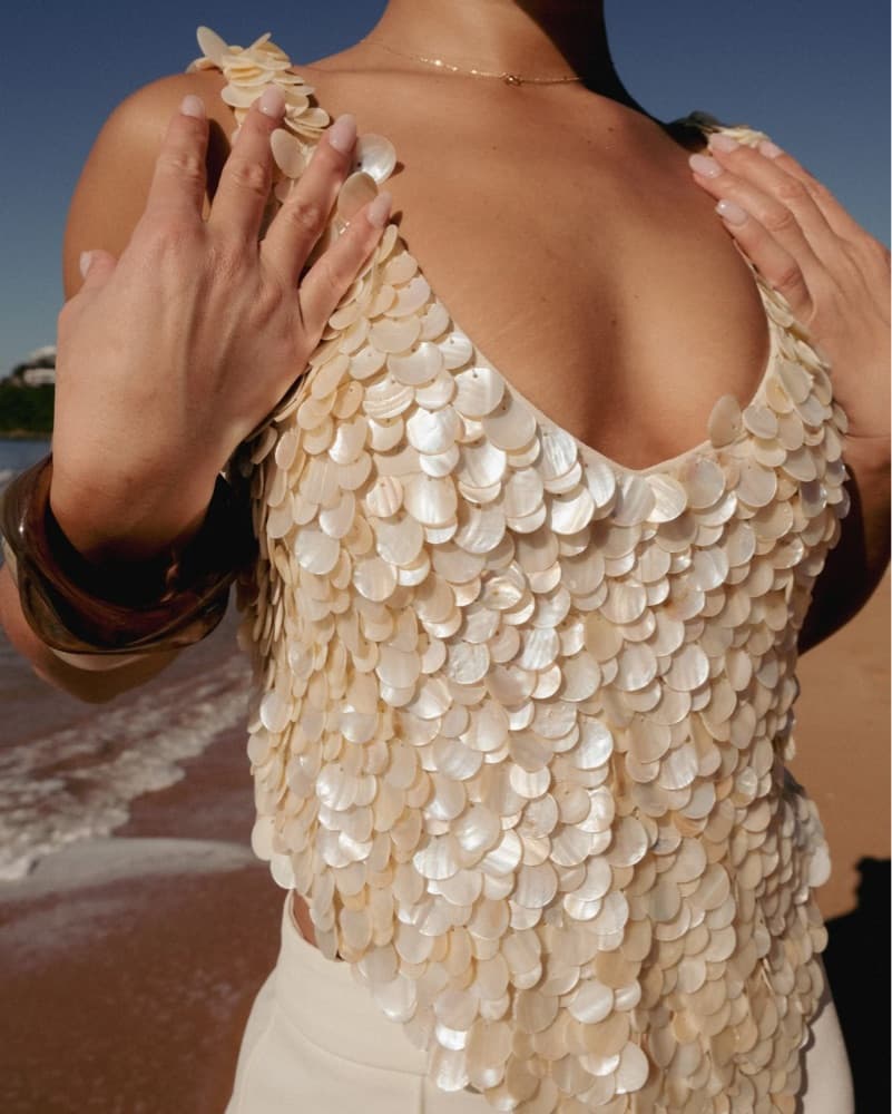 MESHKI Mother Of Pearl Top - S/M - Image 1