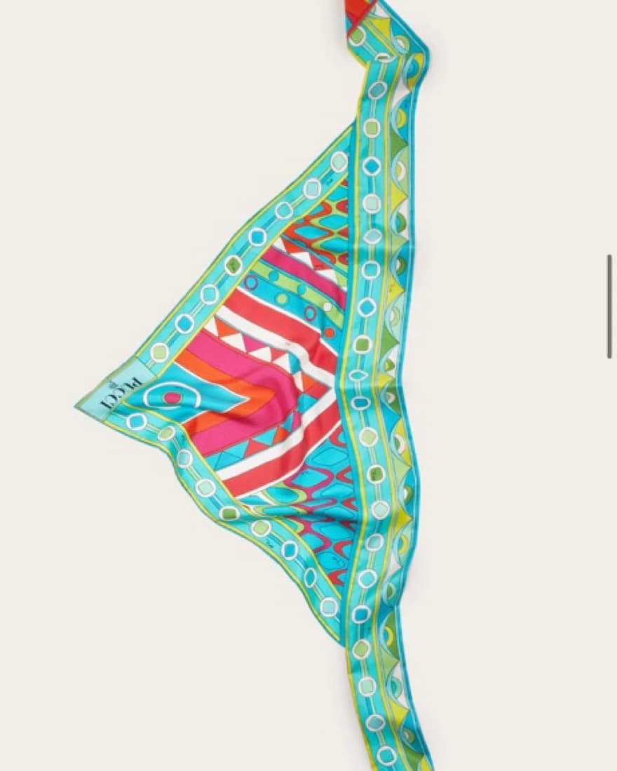 Pucci VIVARA Print Silk Scarf Top - Image 2