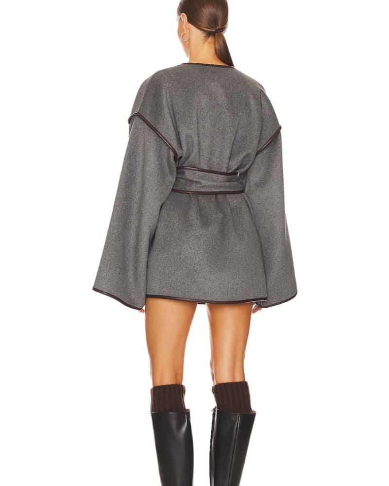 Chic Oversized Belted Coat Dress - Image 1
