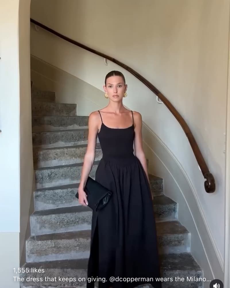 DISSH Black Cotton Midi Dress - Image 4