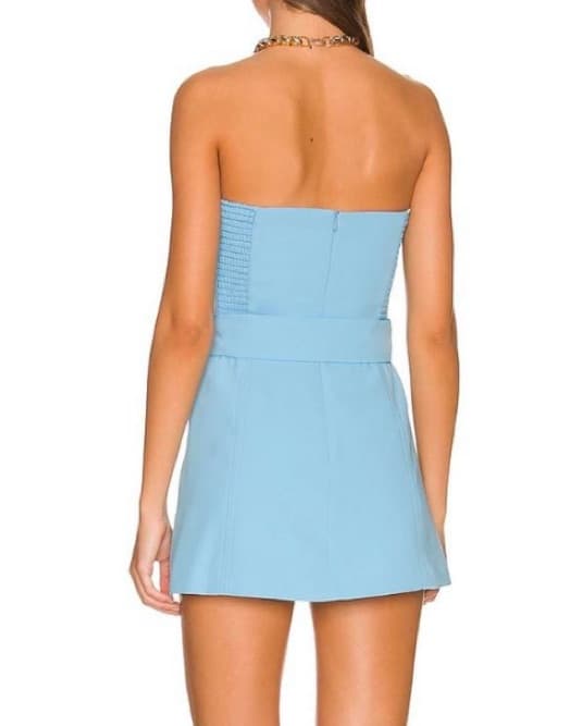 Amanda Uprichard Mini Dress in pacific - Image 2