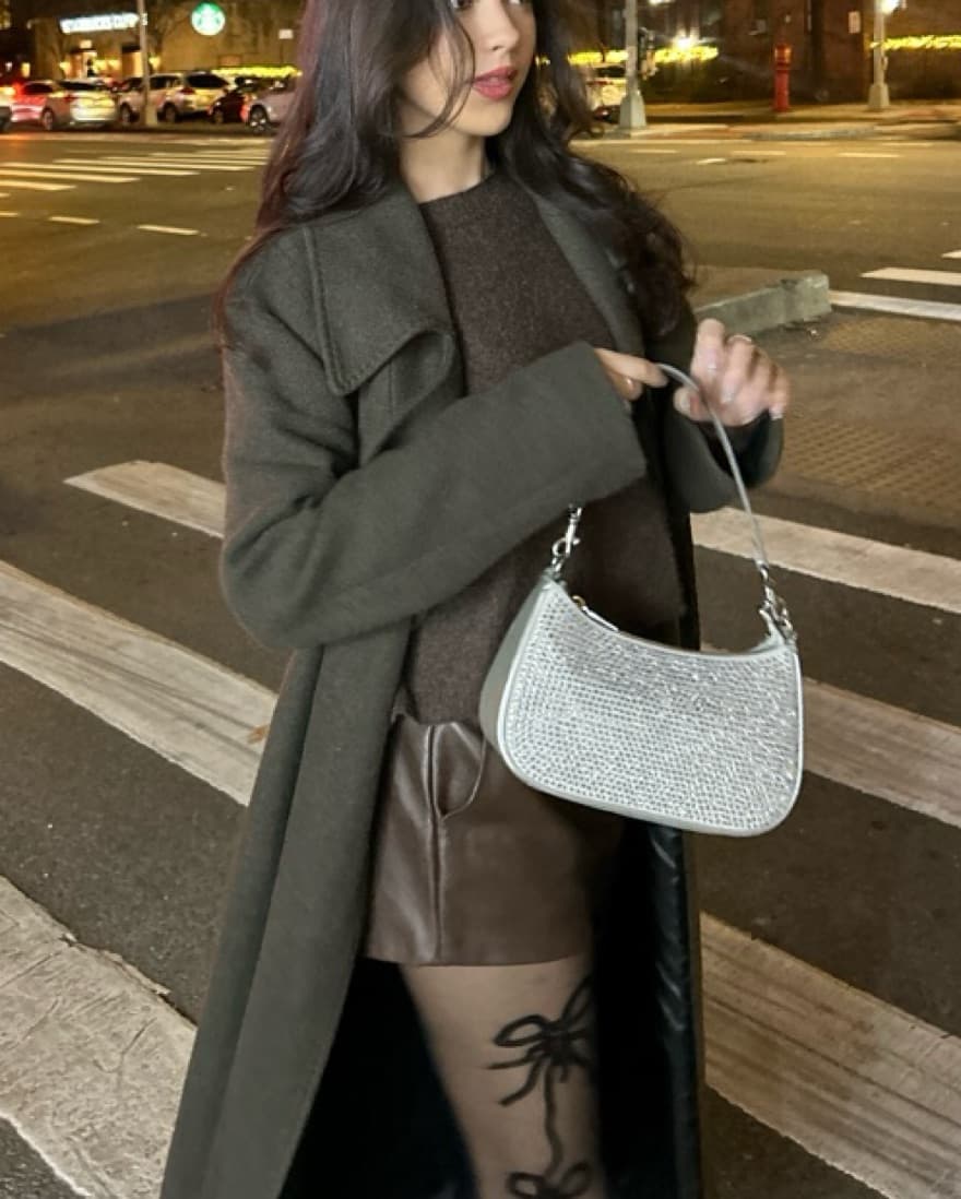 brown leather shorts  - Image 2