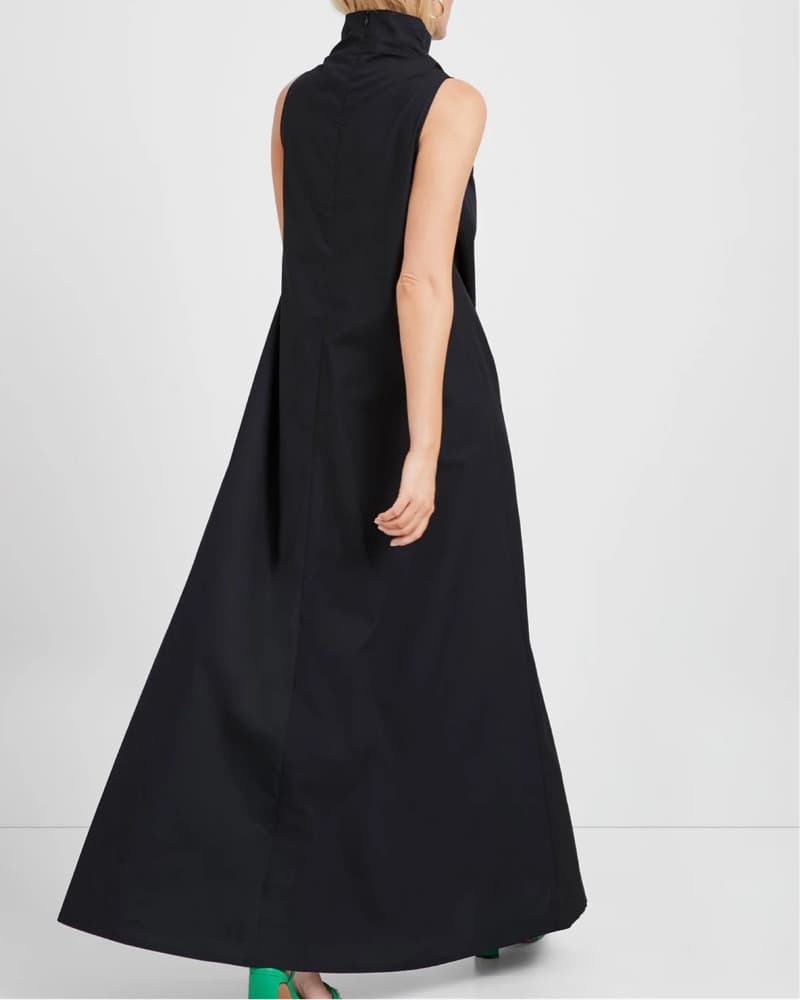 Black Cotton Dress + Belt - Image 6
