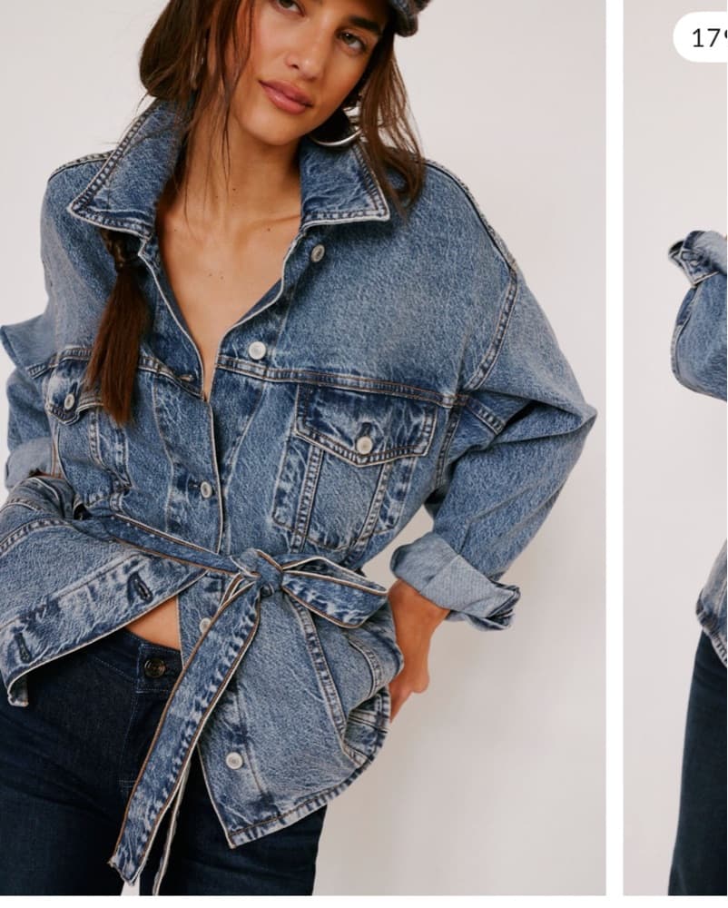 We The Free Knotted Denim Jacket - Image 1