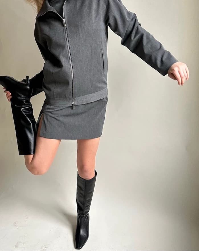 Djerf Avenue First Choice Jacket In Grey - Image 1
