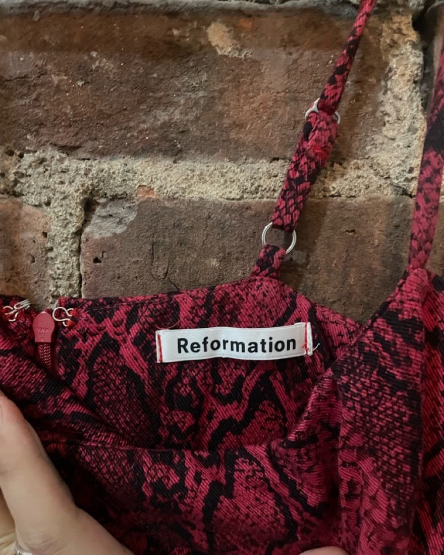 Reformation Red Mini Dress - Image 5