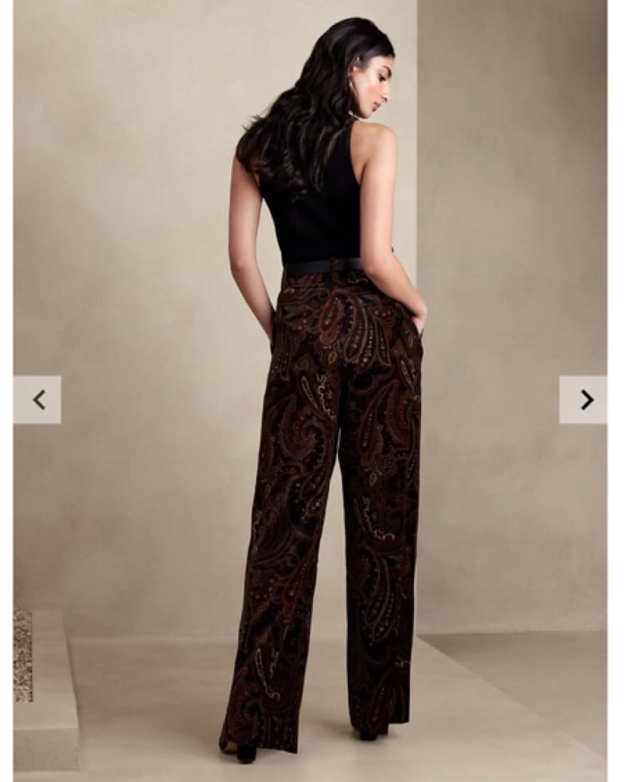 Veluro Velvet Pants Boho Paisley - Image 2