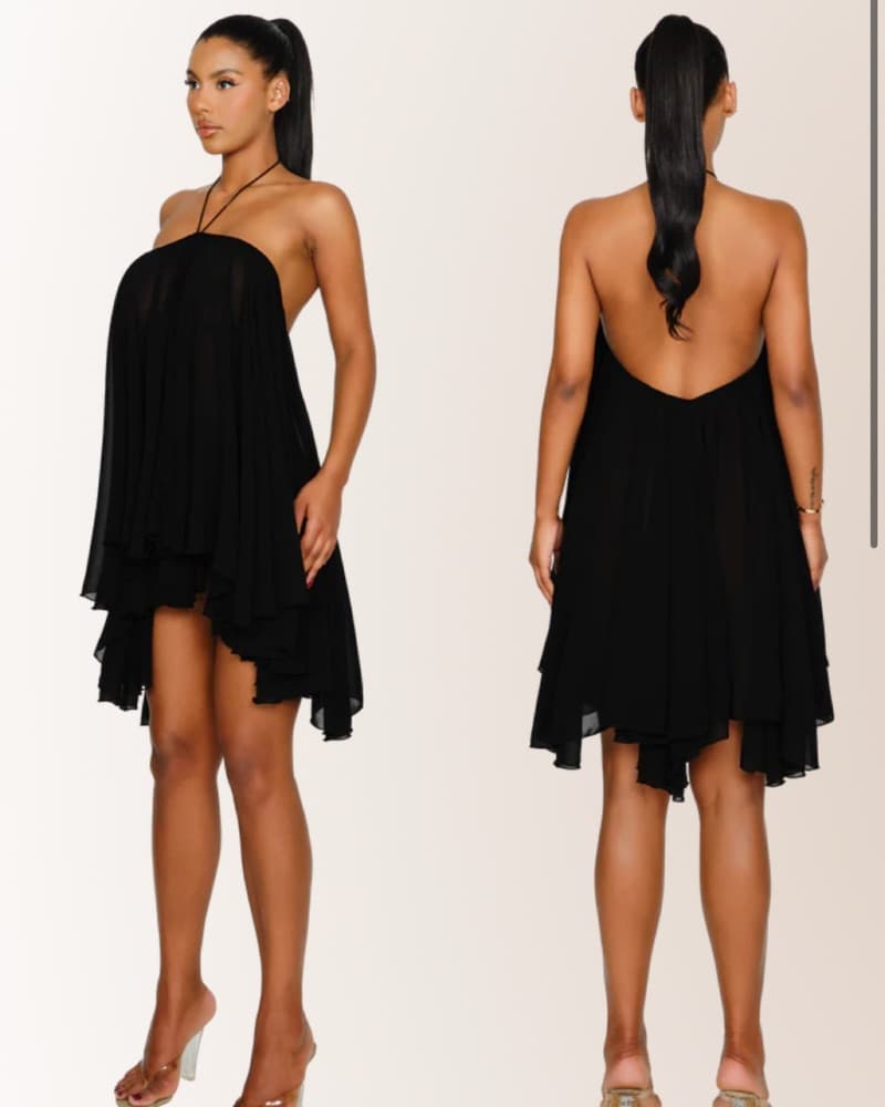 COUCOO THAR DRESS BLACK SIZE SMALL - Image 1
