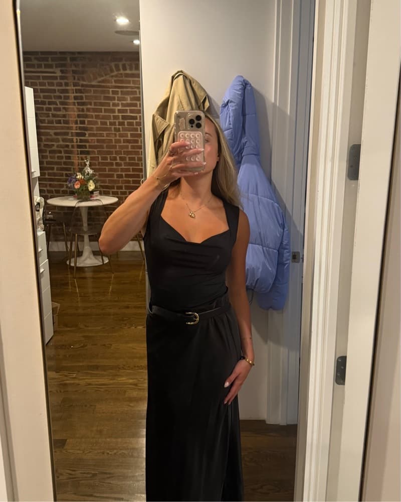 Black Cowl Neck Top - Image 2