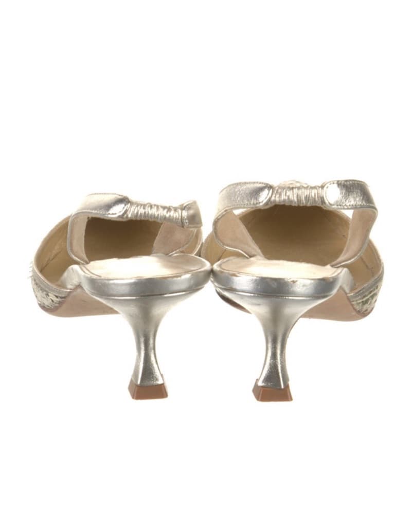 Manolo Blahnik Sequin Slingback Pumps - Image 4