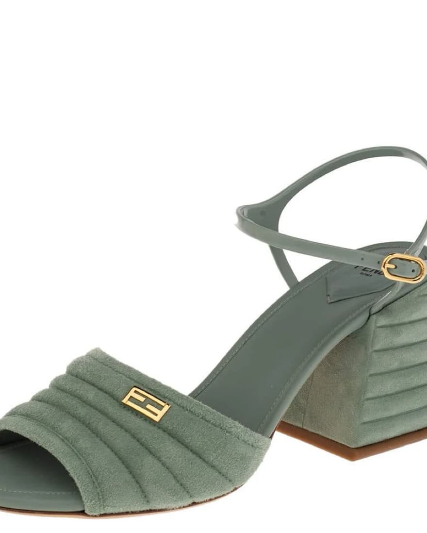 Fendi Blue Suede Heels  - Image 1
