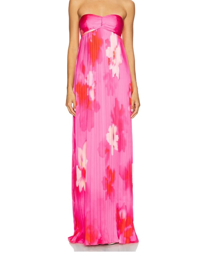 Revolve Gia Gown in Pink Floral Mutil - Image 1