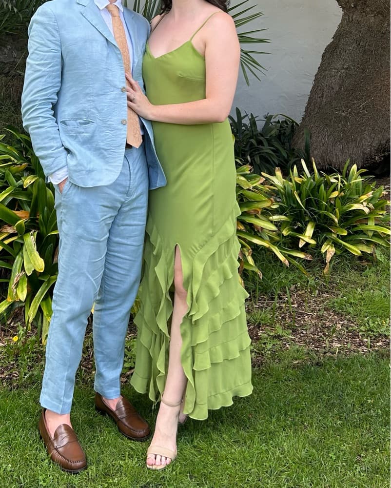 Bardot Maxi Dress Green Wedding Guest - Image 2