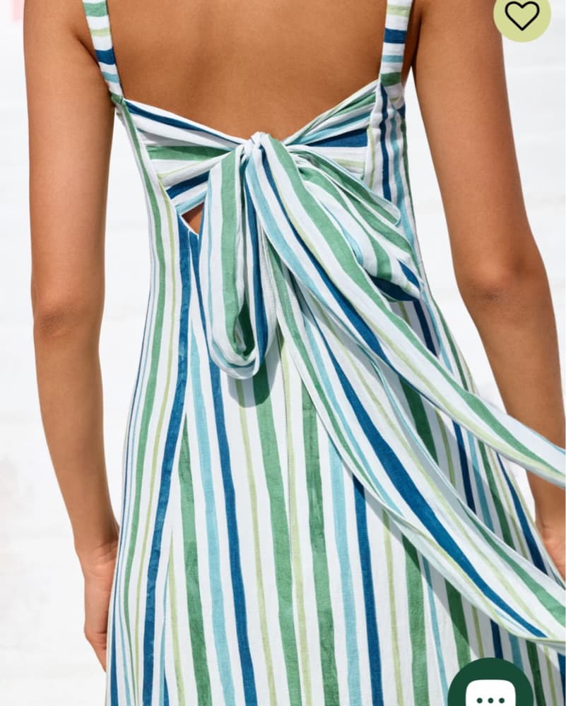 Couper Margaret Striped Tie Back Gown - Image 3