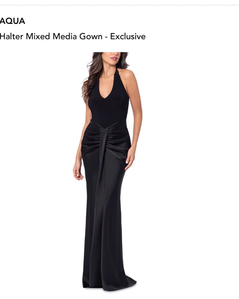 Aqua Black Gown - Image 3