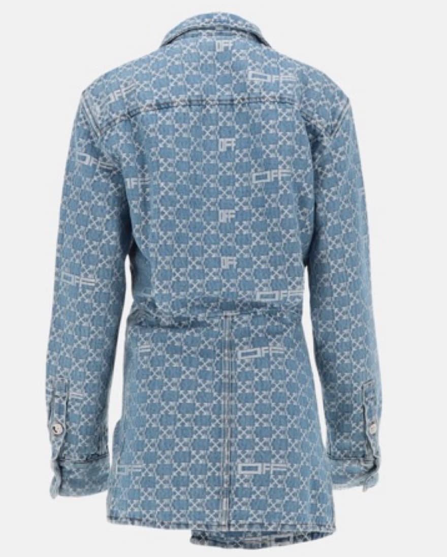 Off White Denim Dress - Image 5