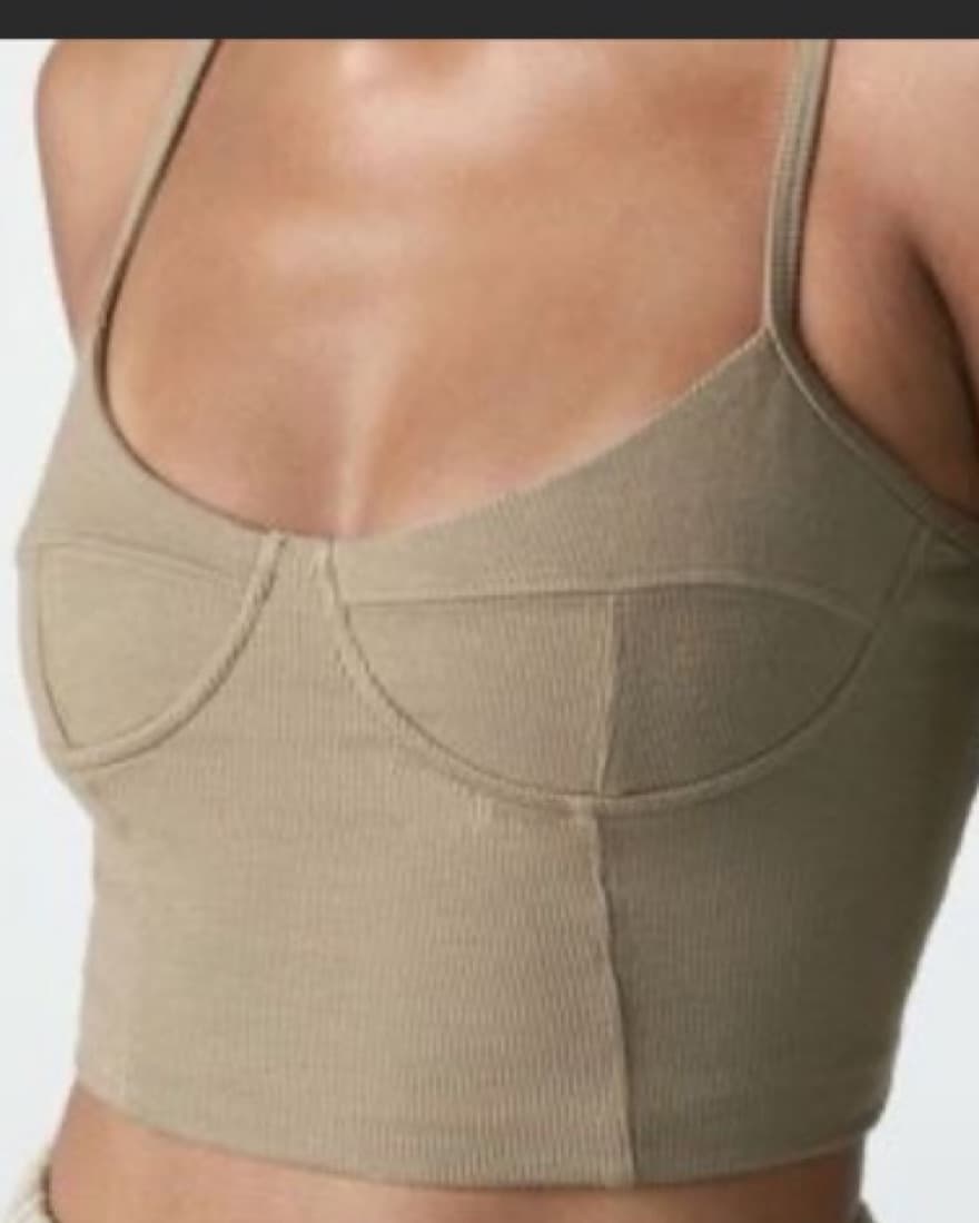 Joah Brown Beige Bustier Sz S/M - Image 3