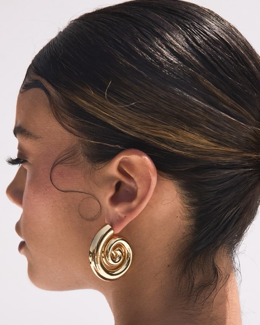 Cult Gaia Gold Ira Sculptural Earrings - Image 1