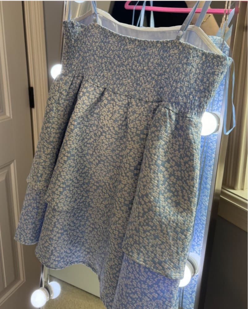 Floral Midi Dress with Smocked Waist - Image 6