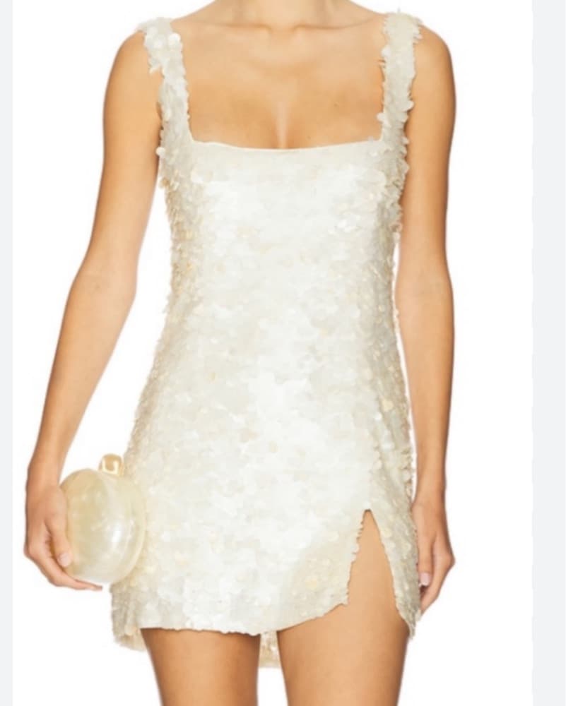 White Sequin Dress - Image 3