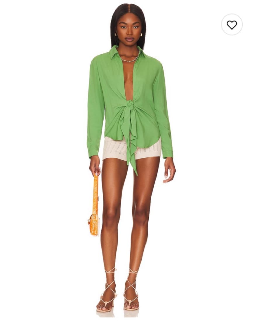 Superdown Jordyn Tie Front Top - Image 4