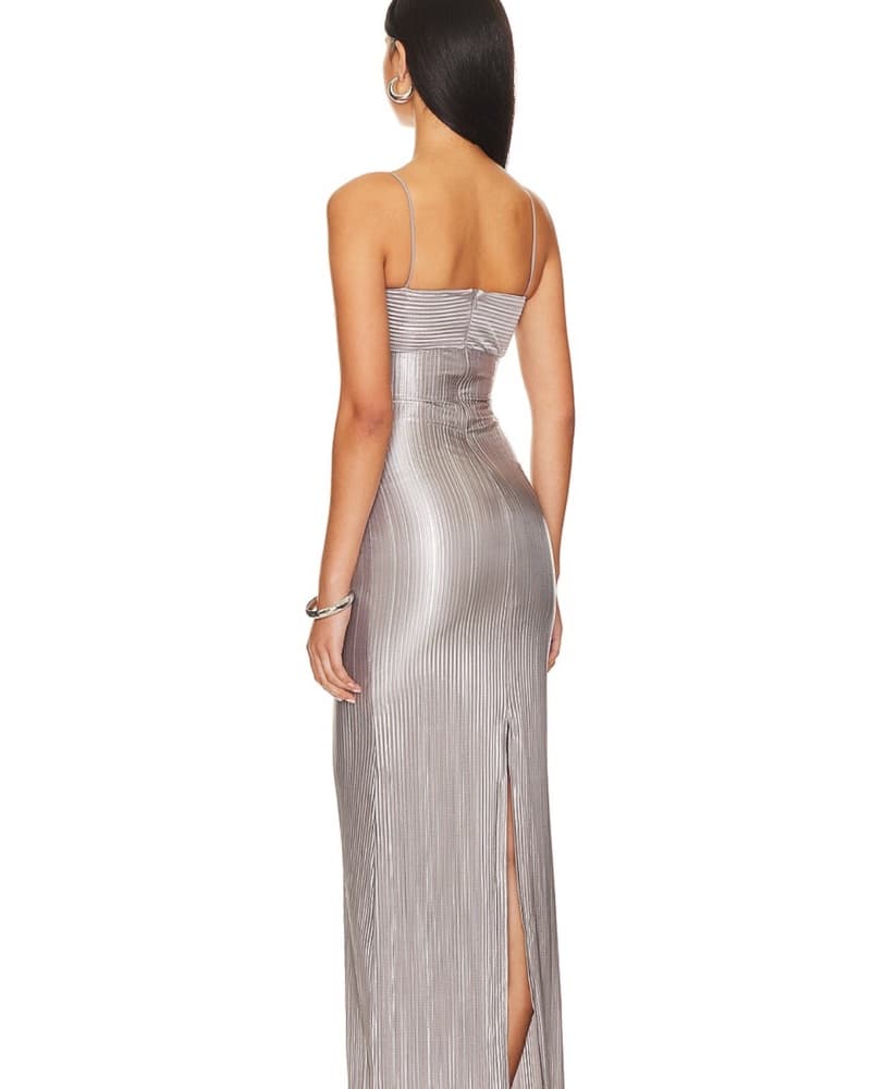Lovers & Friends Mya Gown In Silver Gray - Image 3