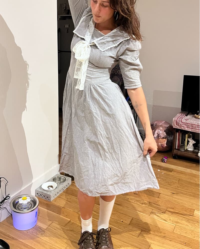 Vintage Collared Doll Dress - Image 4