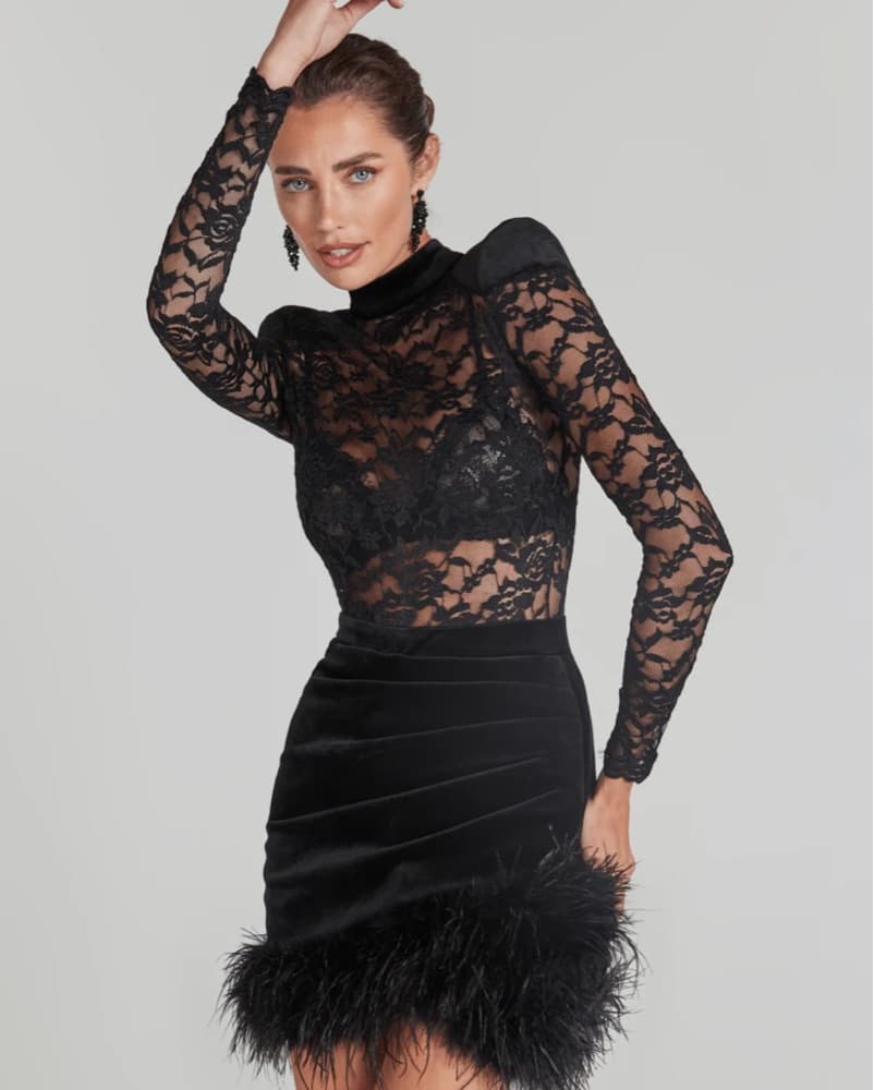 Nadine Merabi FREYA BLACK DRESS - Image 4