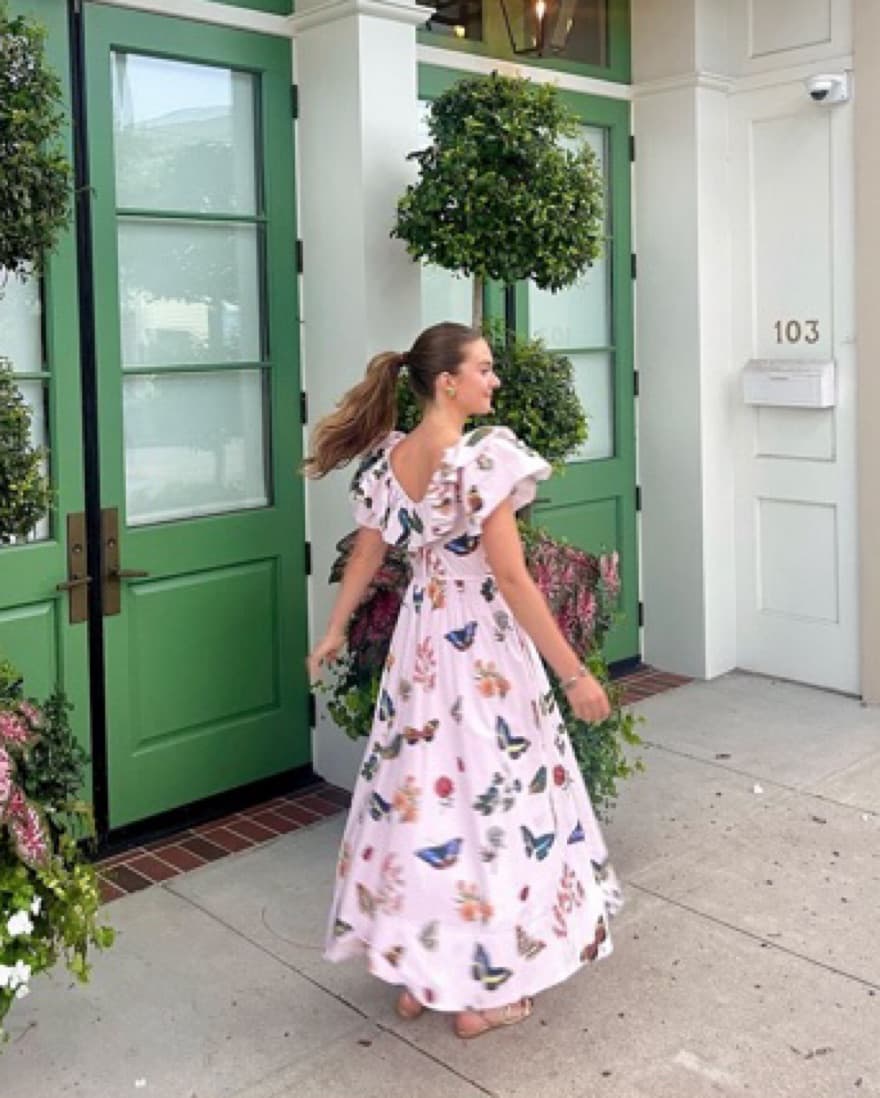 Butterfly Bow Maxi Dress - Image 1