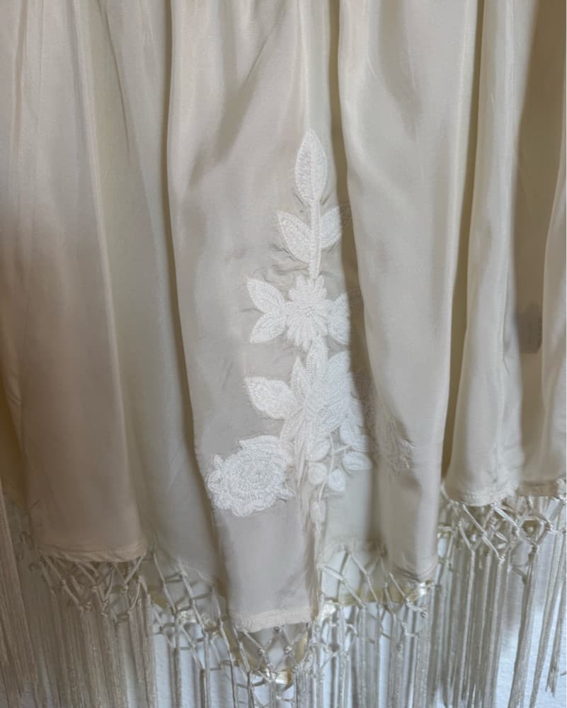 Silk Fringe Poncho - Image 3