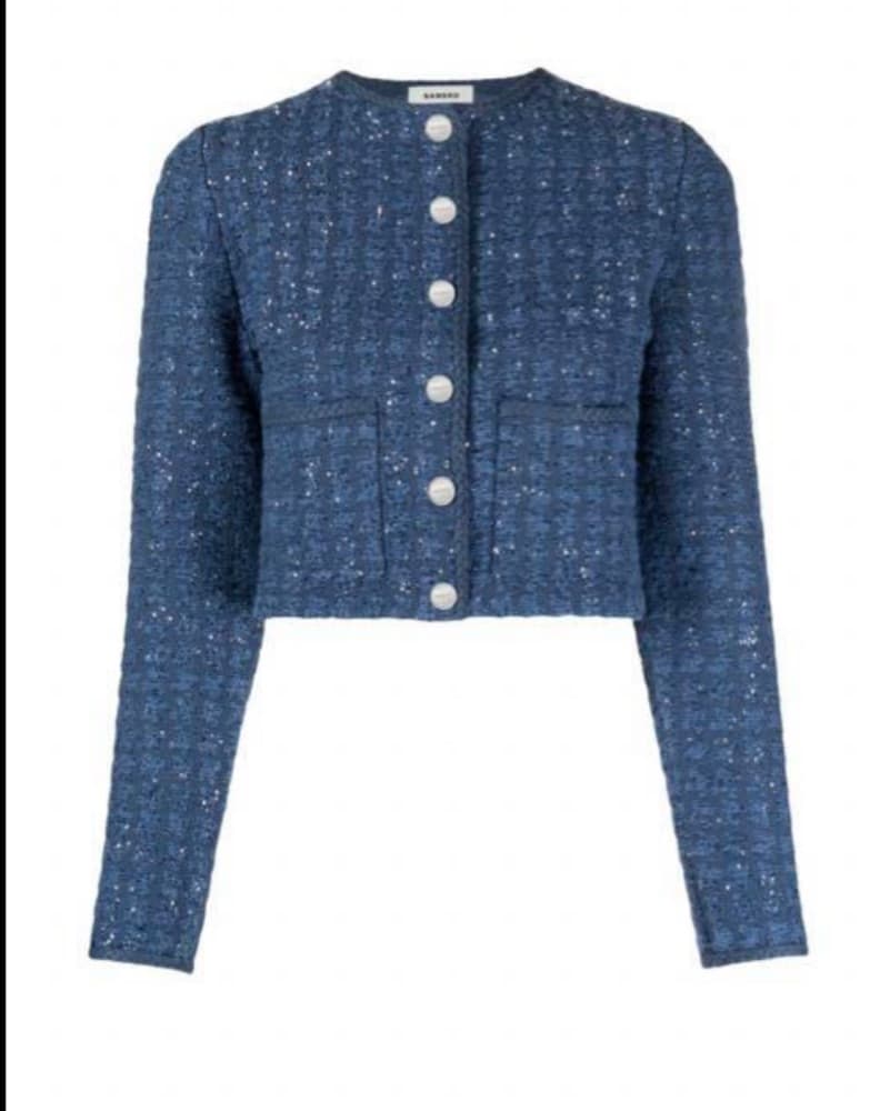 Sandro Tweed Pattern Evening Jacket - Image 2