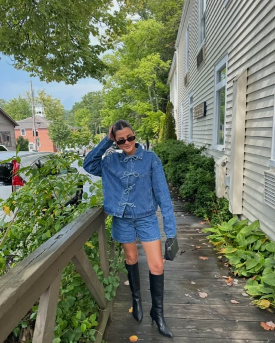 Denim Jacket and Shorts Set - Image 2