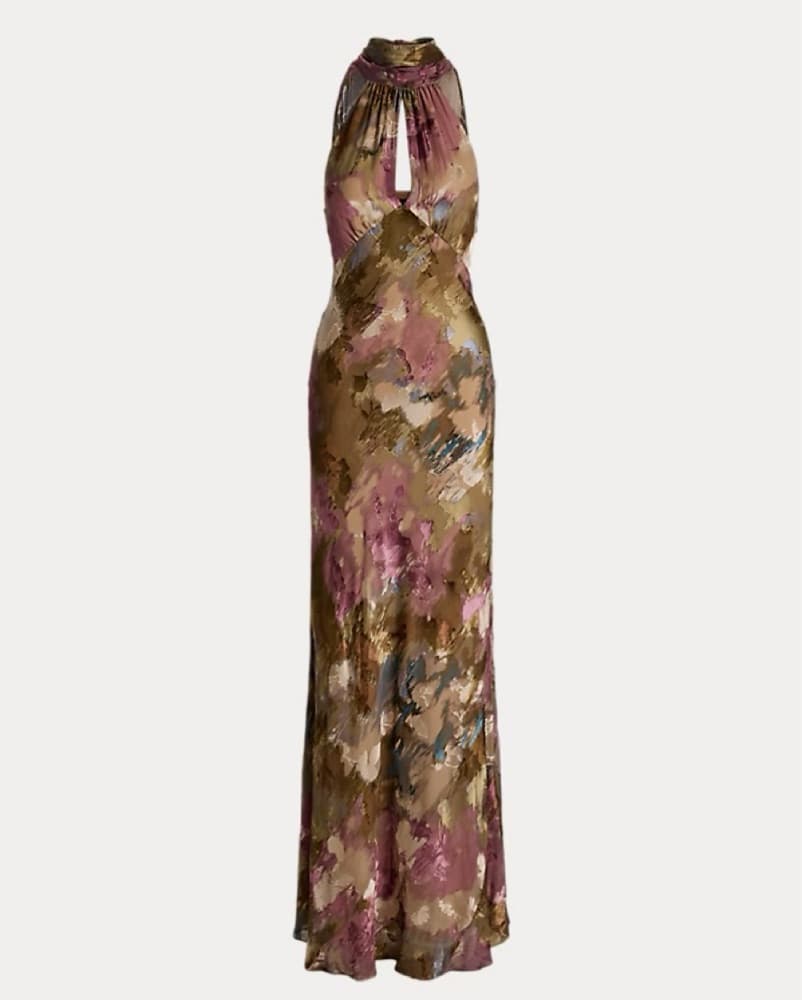 Ralph Lauren Floral Satin Black tie Gown - Image 1