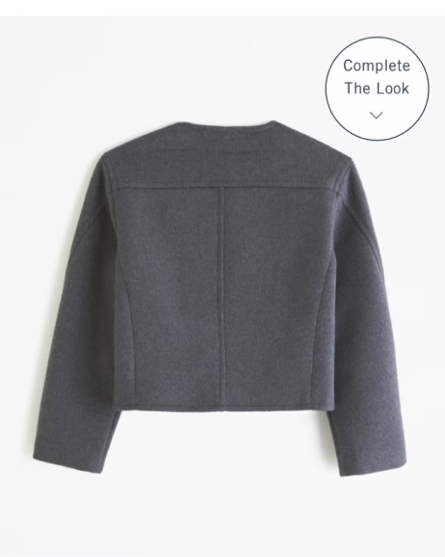 A&F Dark Grey Wool Jacket  - Image 2