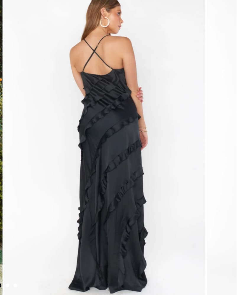 Show Me Your Mumu Black Satin Dress - Image 2