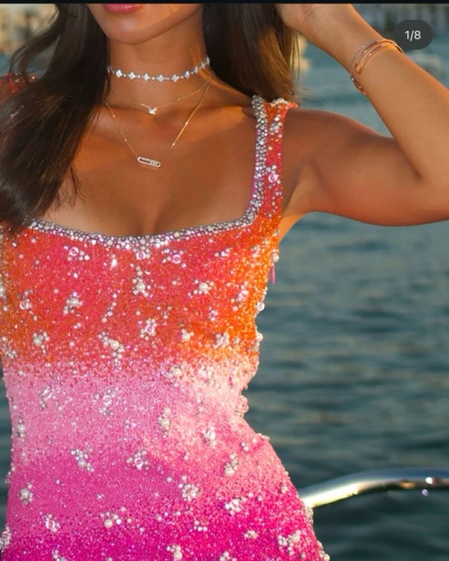 Clio Peppiatt Sunset Gradient Dress M - Image 3