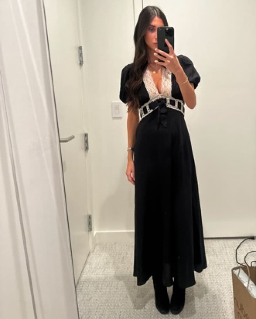 Doen Black Lace Dress - Image 3