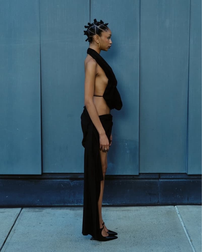 Cowl Top and Skirt With Tail - Image 2