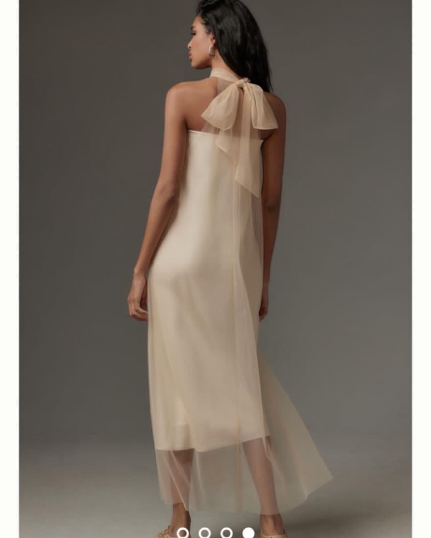 Sheer Tulle Halter Dress - Image 4