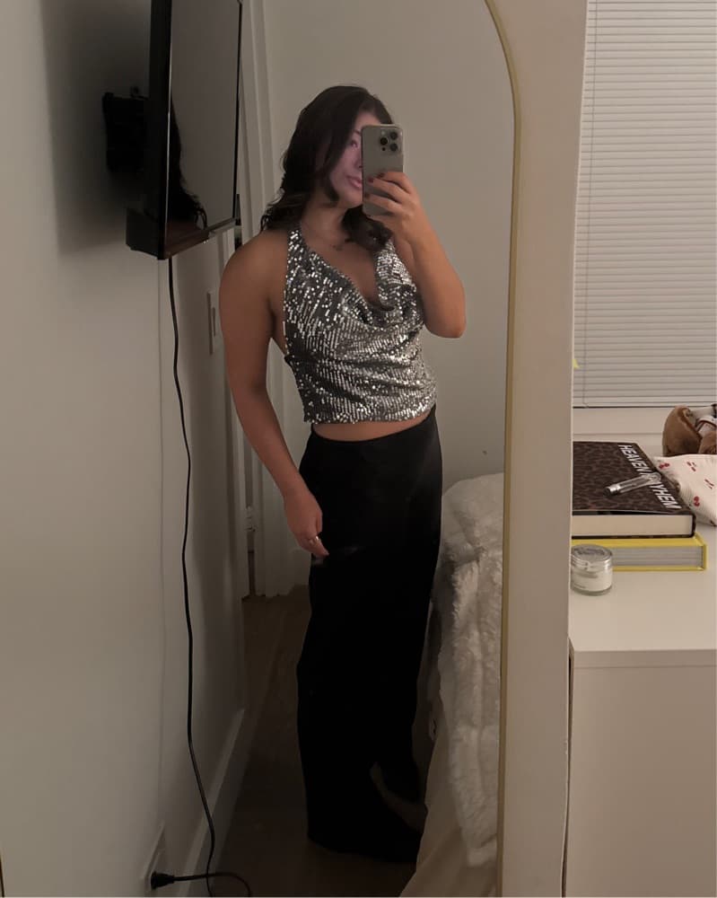 H&M - Sparkly Cowl Neck Top - Image 1