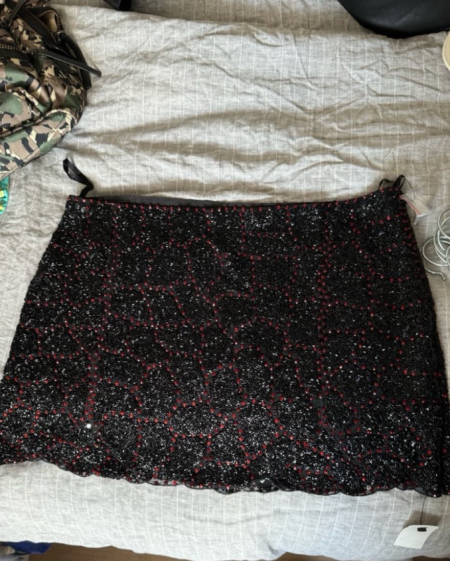 Vintage Haute Hippie Beaded Skirt - Image 3