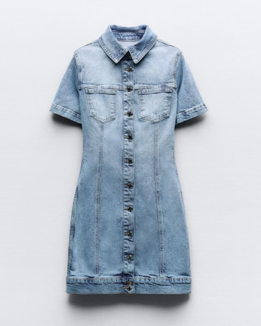 Denim Mini Dress - Image 3