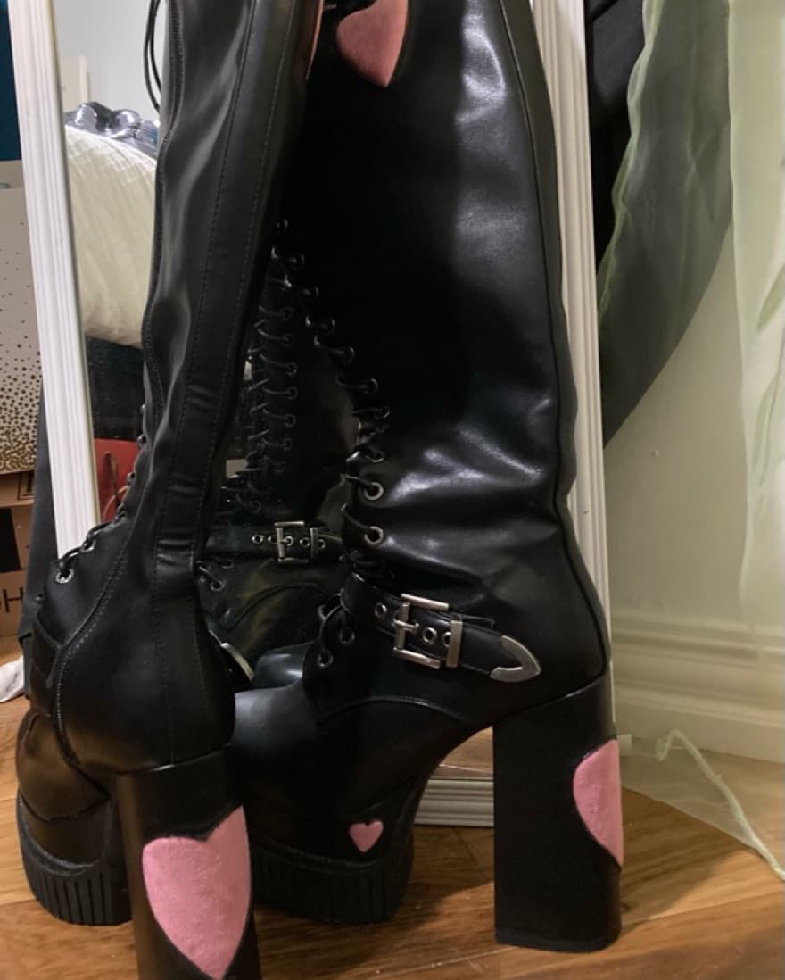 Kiss Me Fuax Leather Boots - Image 1