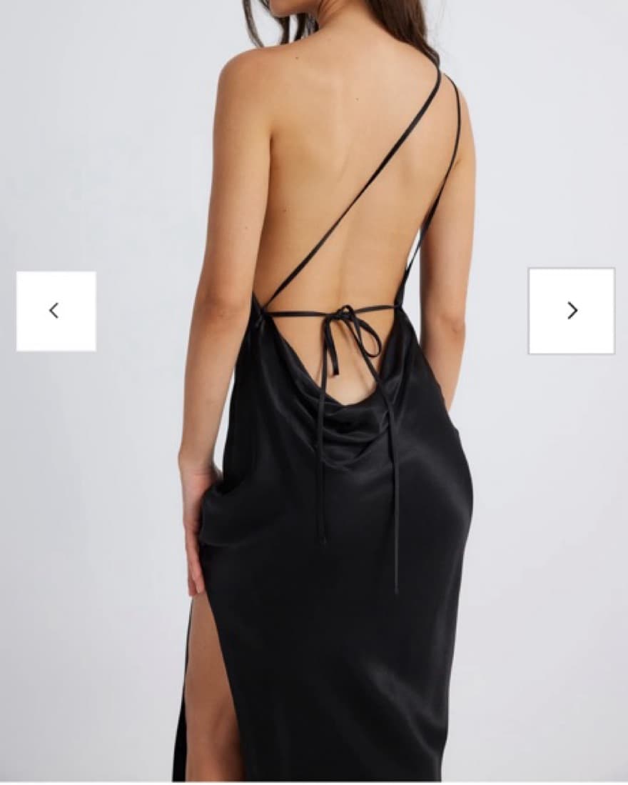 SNDYS satin black maxi dress - Image 2