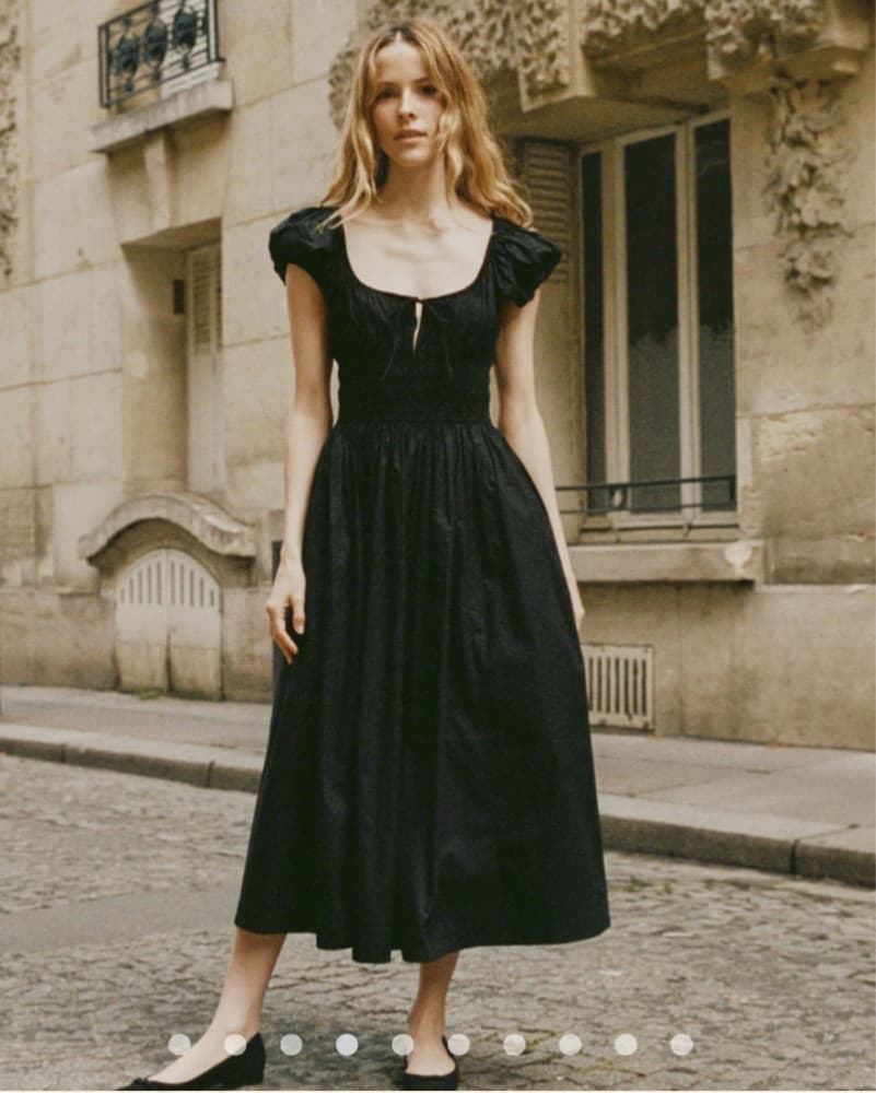 Doen Quinn Black Midi Dress - Image 1