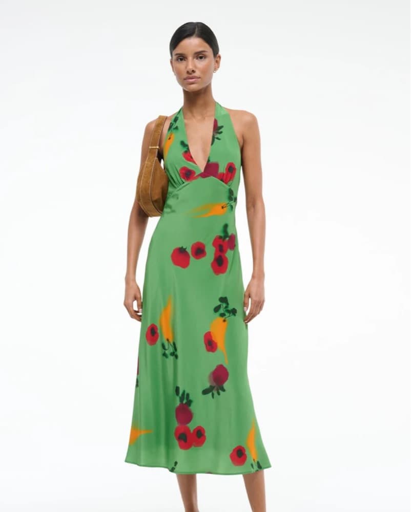 STAUD Silk Midi Dress - Image 2