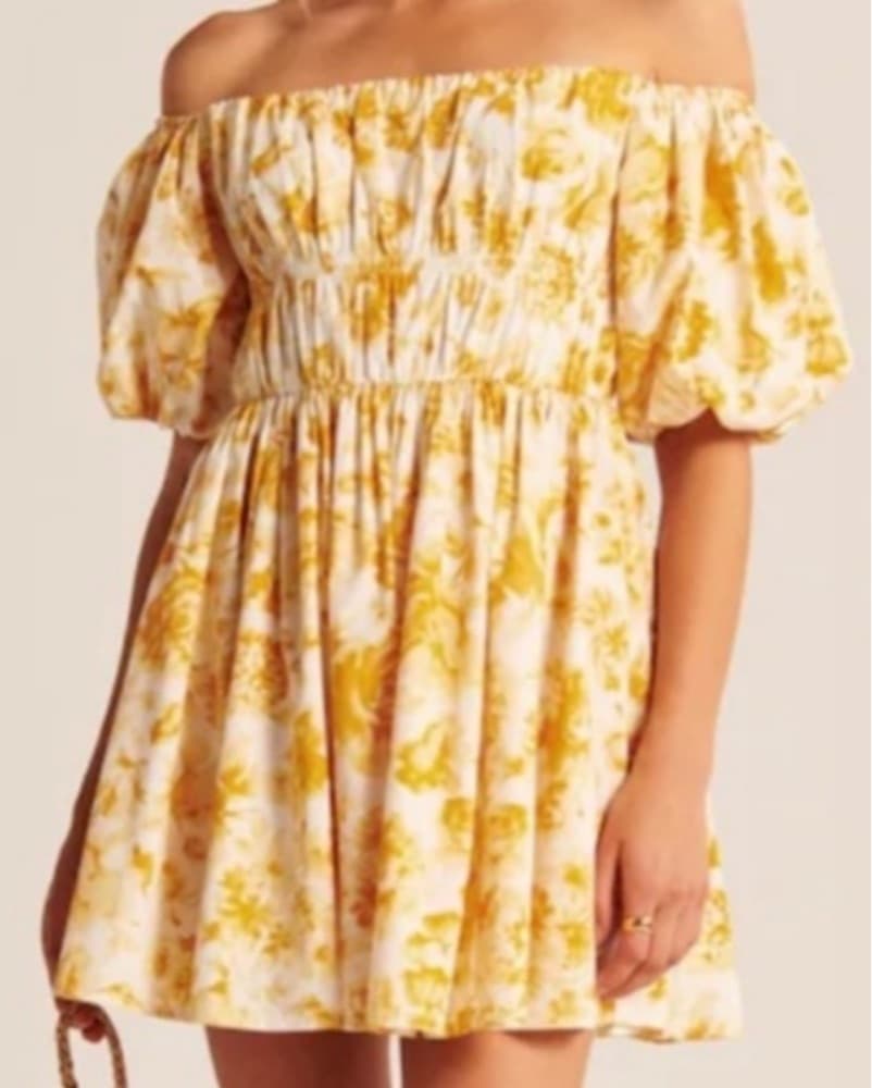 Abercrombie floral off-The-Shoulder Dres - Image 3